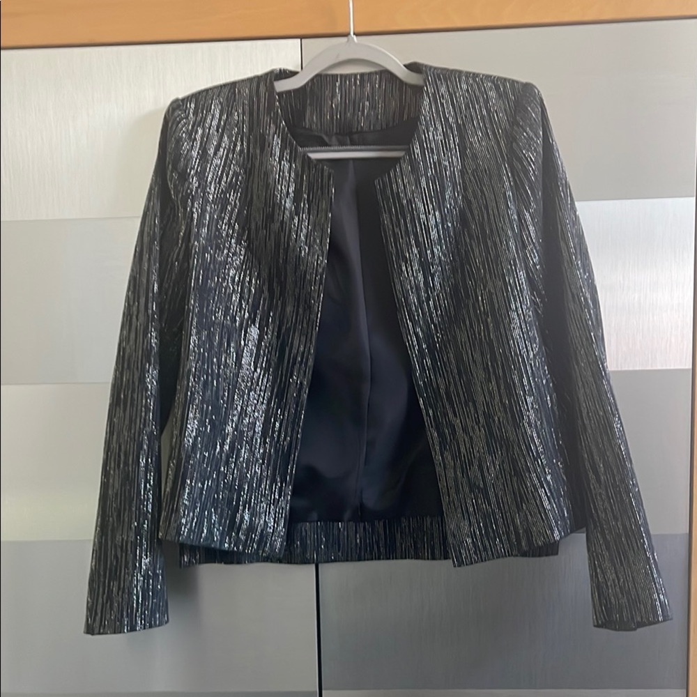 Elegant Black and Silver Women's Jacket